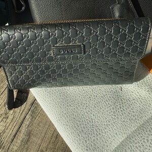 Gucci Black Embossed Leather Bag